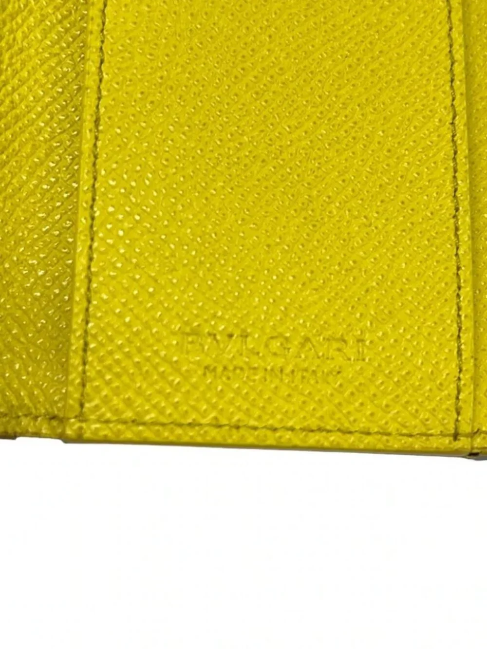 BVLGARI Bvlgari Bvlgari Navy Yellow Leather Hardware Key Case